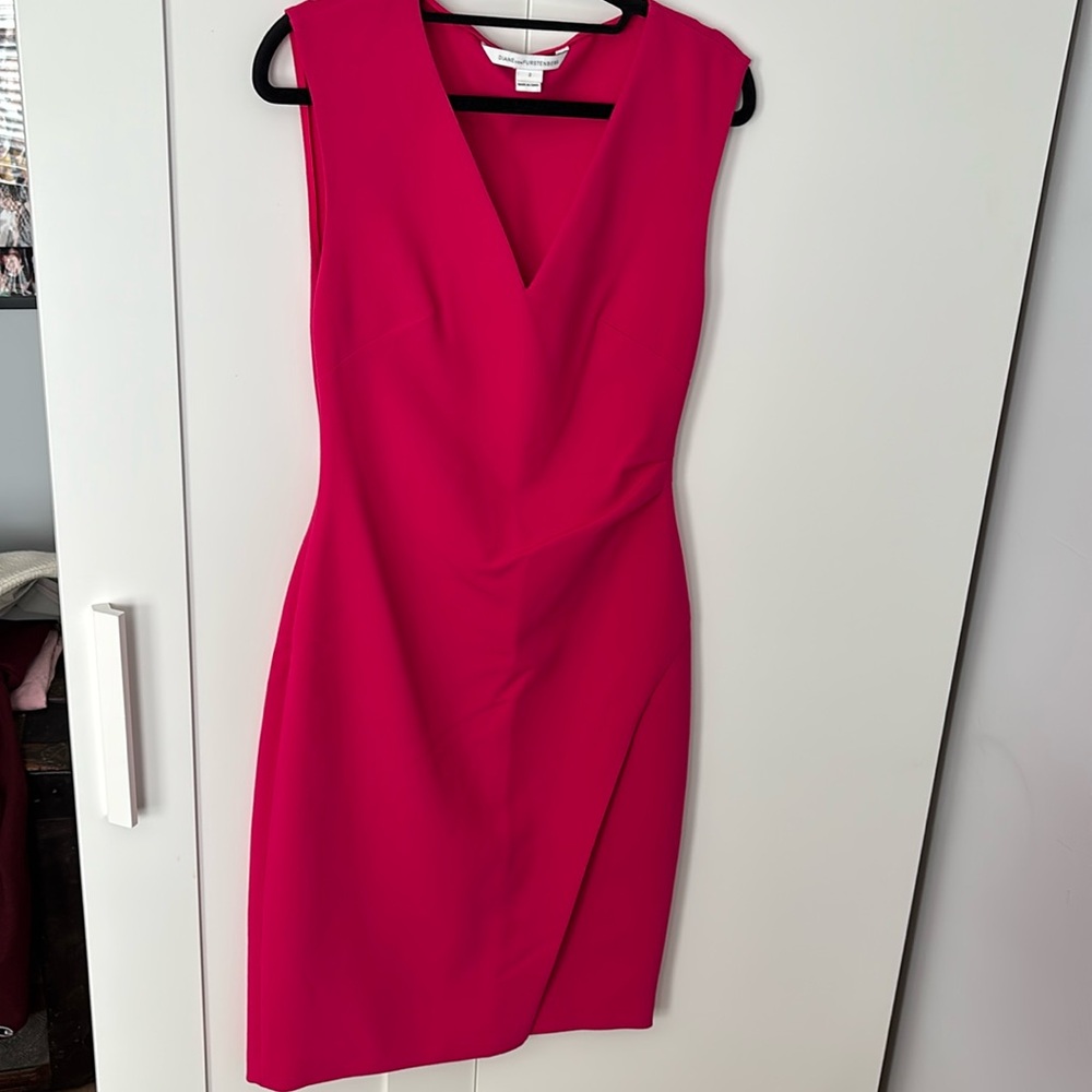 Diane Von Furstenberg Hot Pink Dress